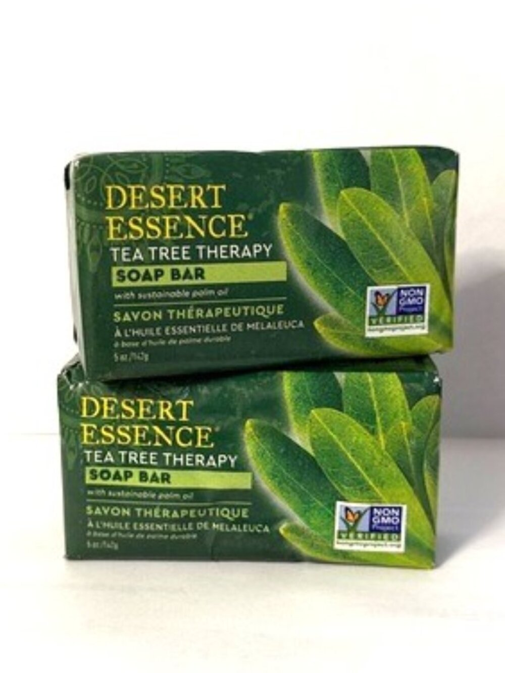 Desert Essence Tea Tree Therapy Soap Bar - Green Packaging (2 Bars)